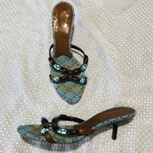 Giuseppe Zanotti Blue and Brown Heels